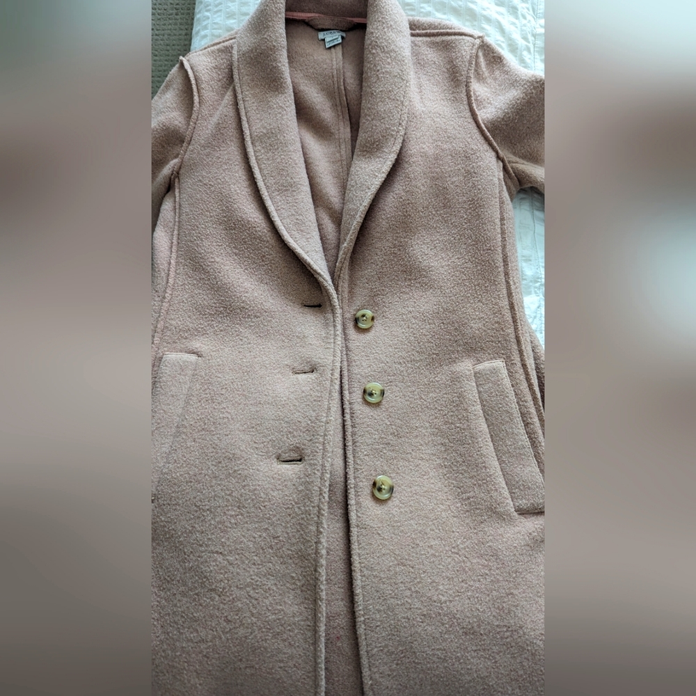 Blush pink J Crew wool coat for sale (size US 4)